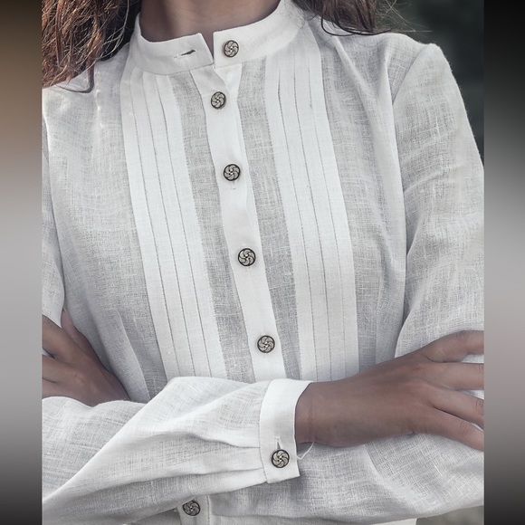 Linen midi dress - Picture 6 of 9